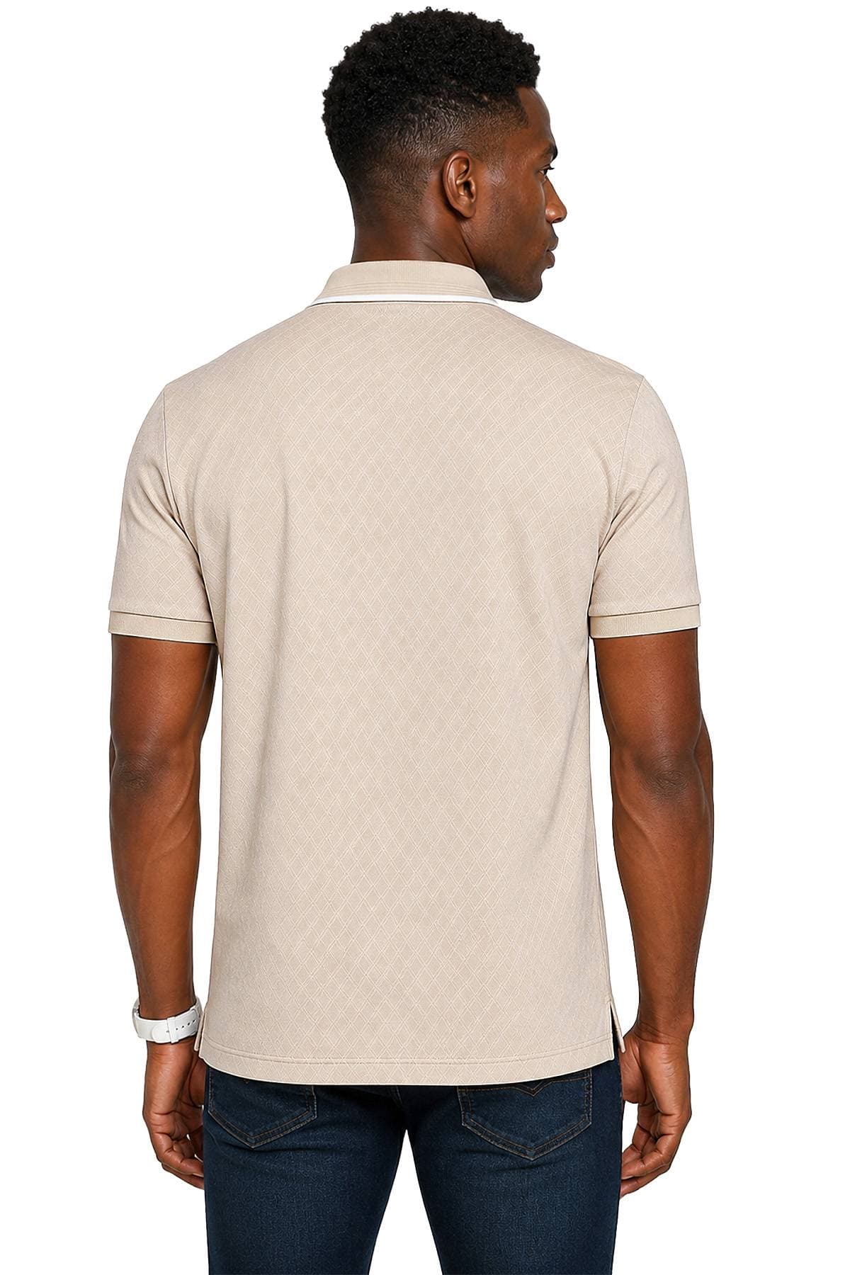 Tan Brown Stretch Polo | Men's - 178.0000 - Alternative view 4