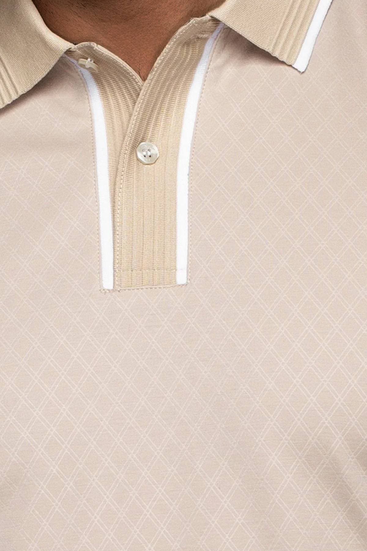 Tan Brown Stretch Polo | Men's - 178.0000 - Alternative view 3
