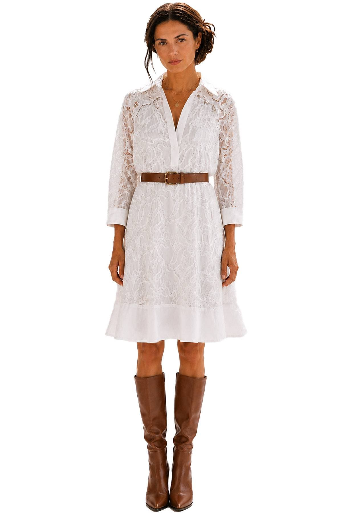 Italian White Cotton 2pc Dress - $295.00 - View 6 of 7