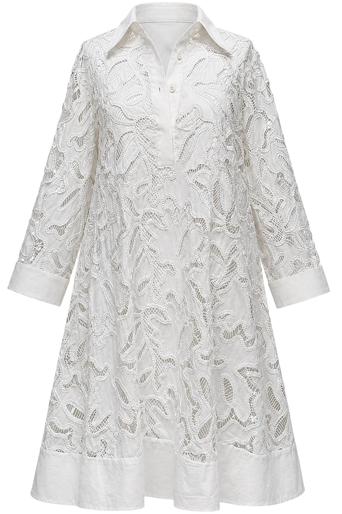 Italian White Cotton 2pc Dress - $295.00 - View 4 of 7
