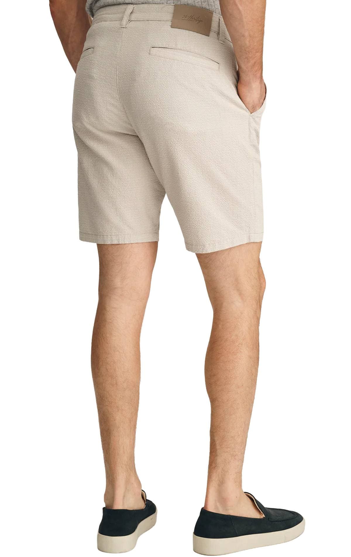 Men’s Beige Seersucker Bermuda Shorts | Men's - $158.00 - View 6 of 6