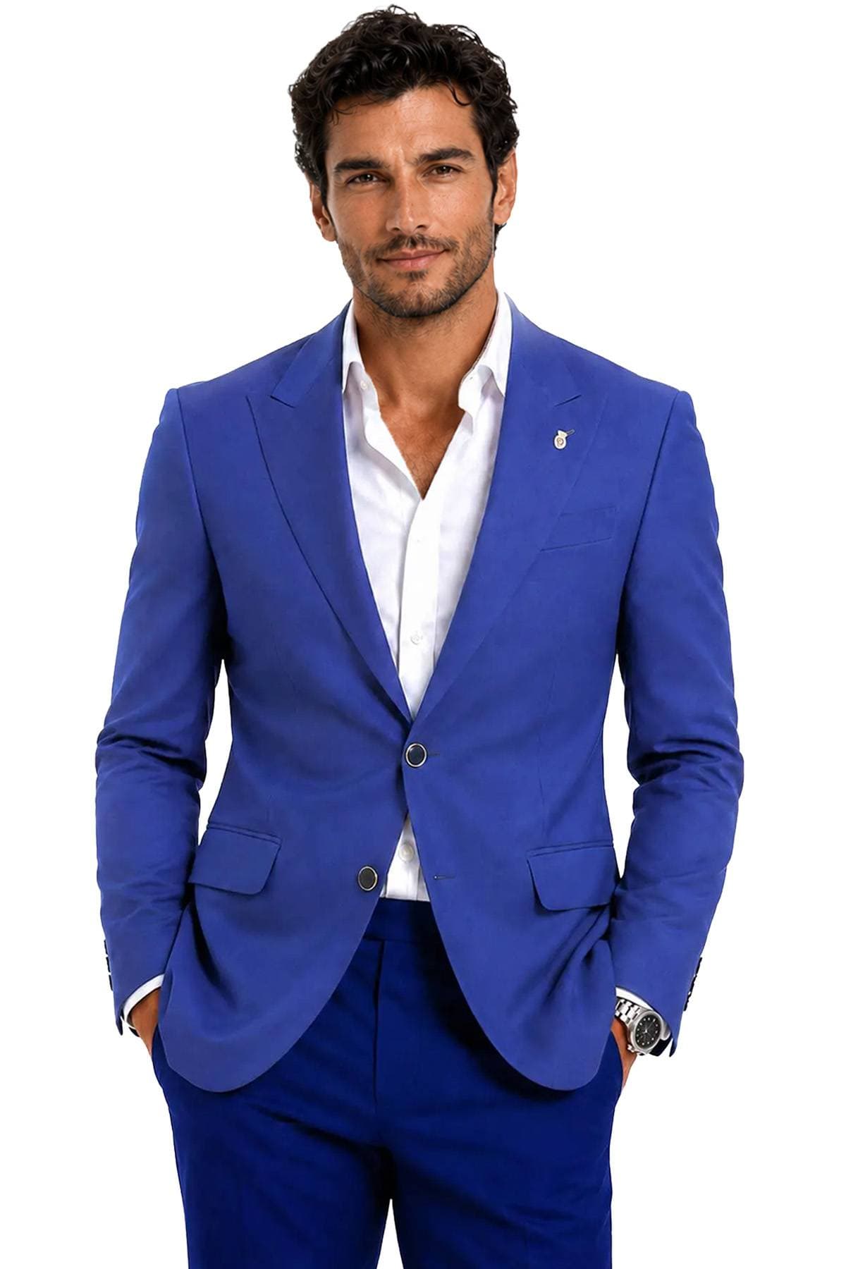 Ravazzolo Blue Italian Wool & Silk Blazer | Made in Italy | Men's -  - Main product view