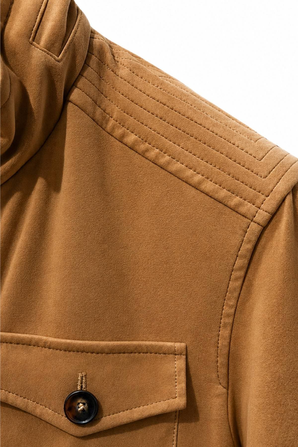 Camel Microfiber Suede Safari Jacket| Men's - 820.2500 - Alternative view 2