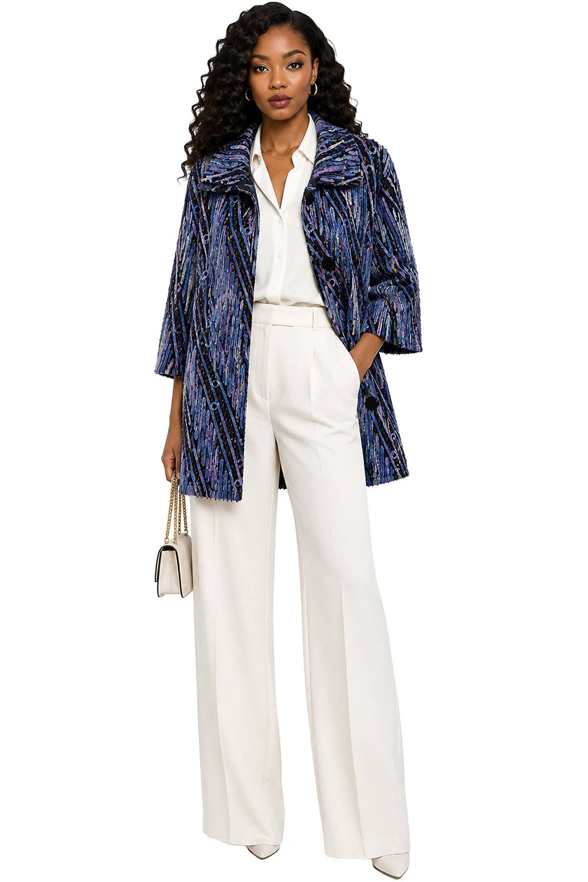 Blue Multi Ribbon Occasion Jacket | Women's - $365.00 - View 1 of 5