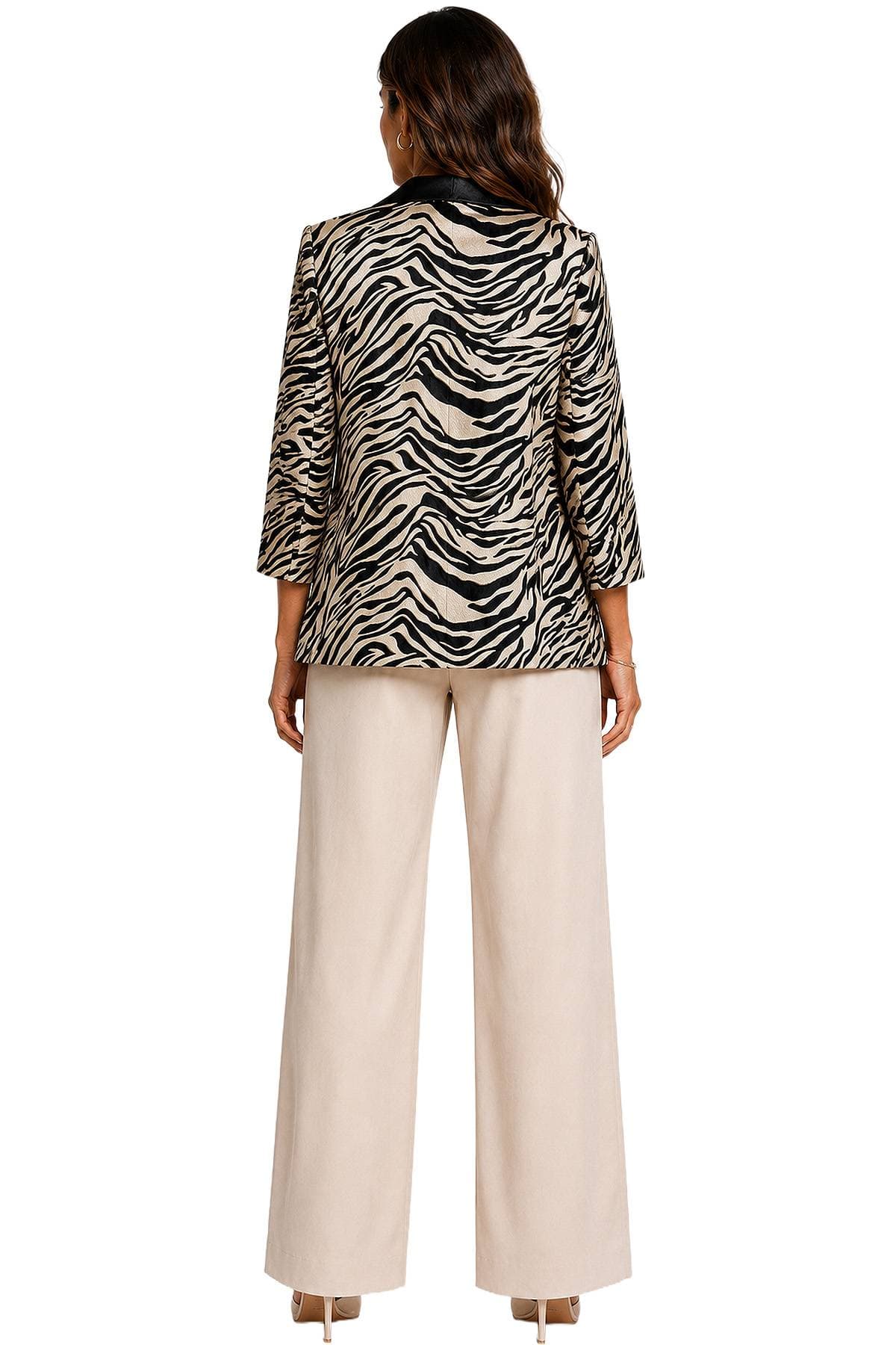 Reversible Swing Zebra Metallic Occasion Jacket | Women's - $285.00 - View 7 of 8