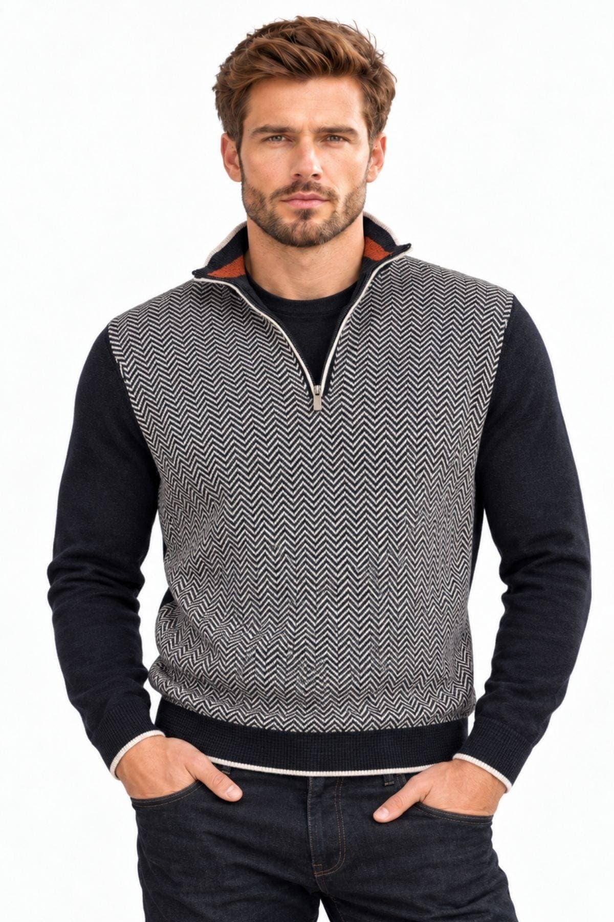 Wool Blend Quarter Zip Sweater - $235.00 - View 1 of 4