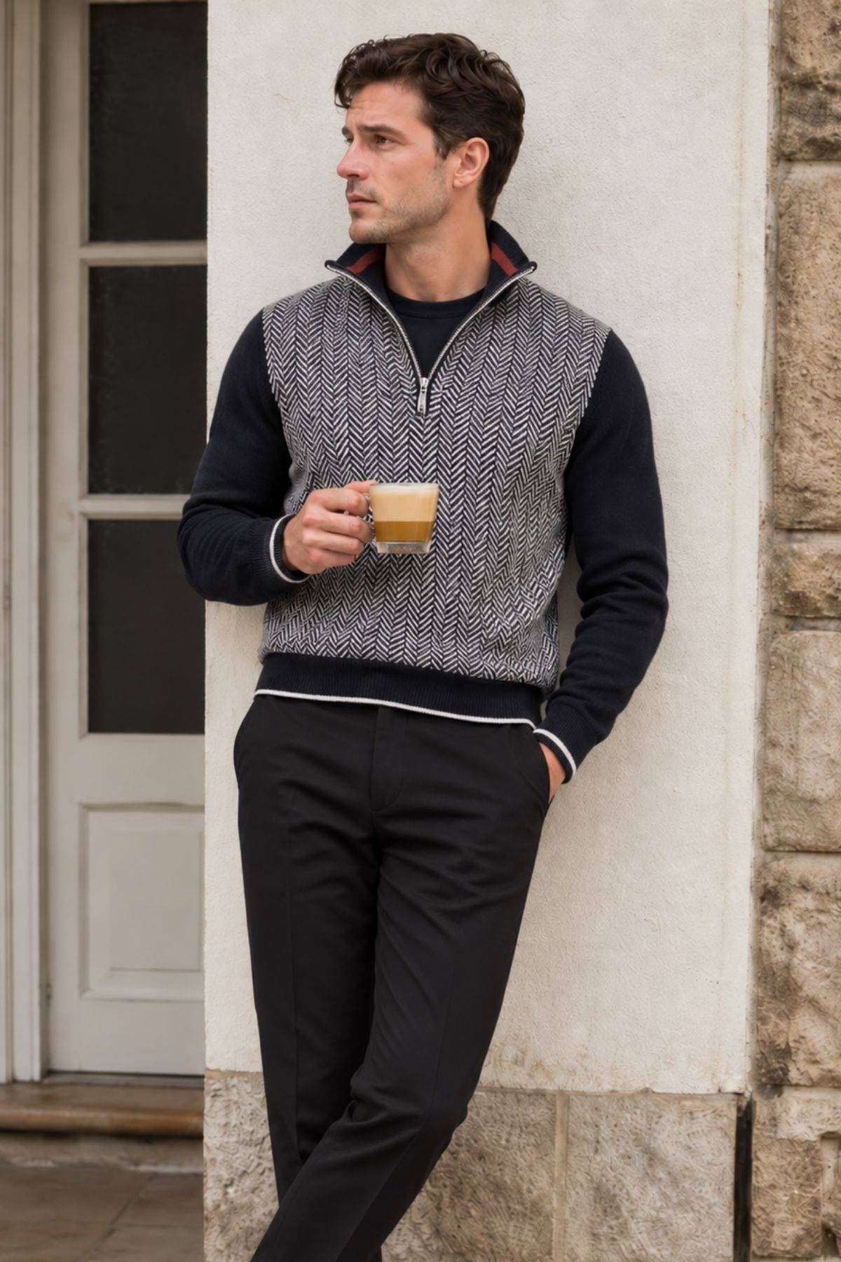 Wool Blend Quarter Zip Sweater - $235.00 - View 2 of 4