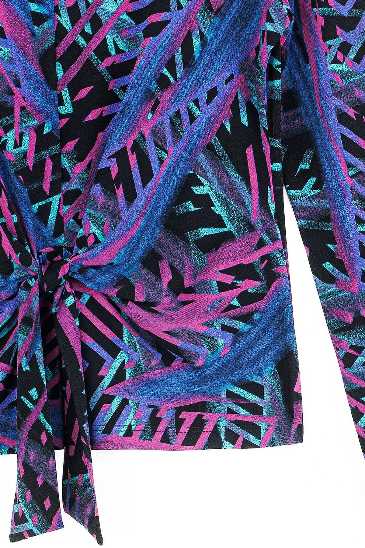 Abstract Print Front-Tie Jersey Knit Top | Women's - $158.00 - View 2 of 4