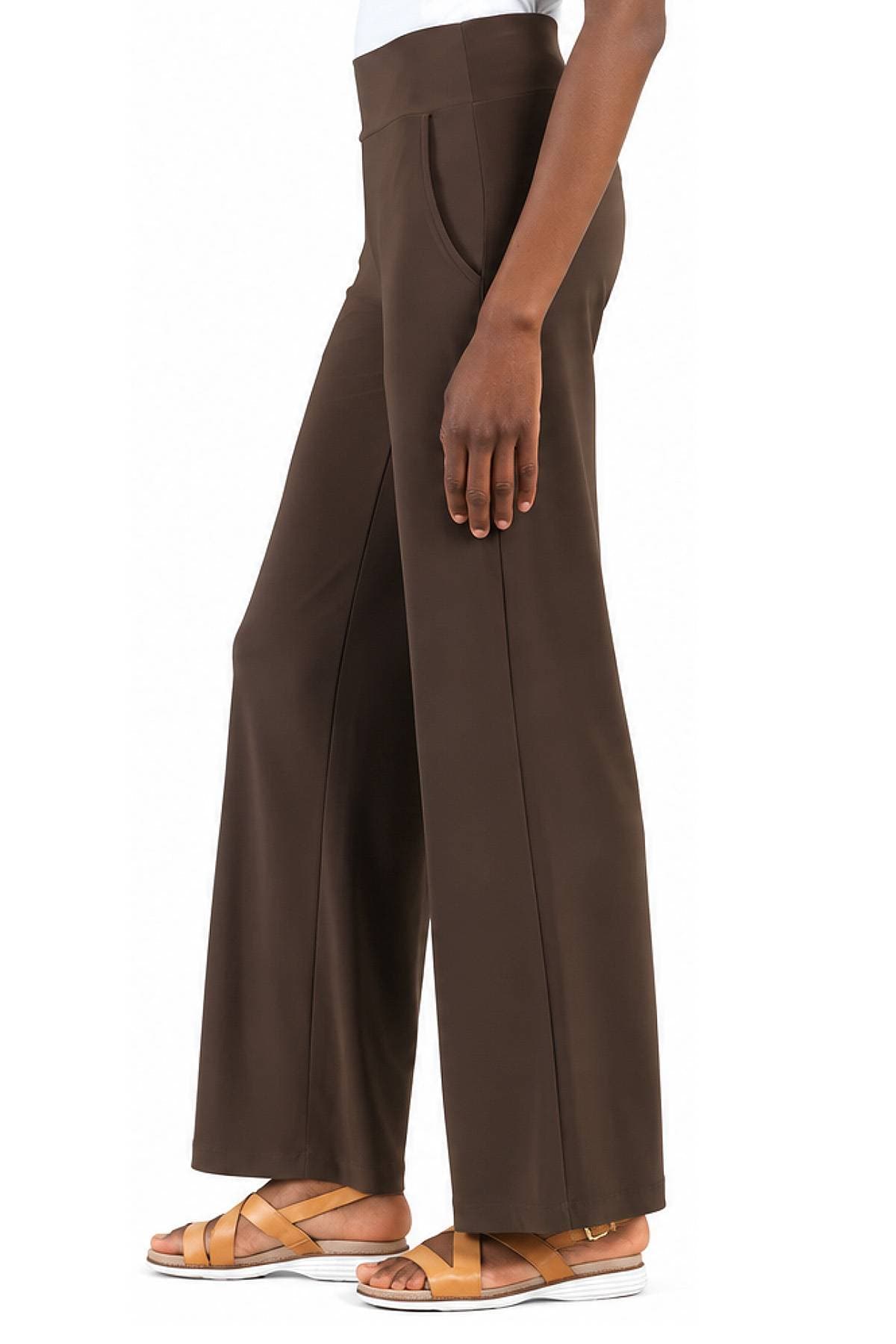 Brown Jersey Pull-On Pocket Pant | Women's - $158.00 - View 6 of 6