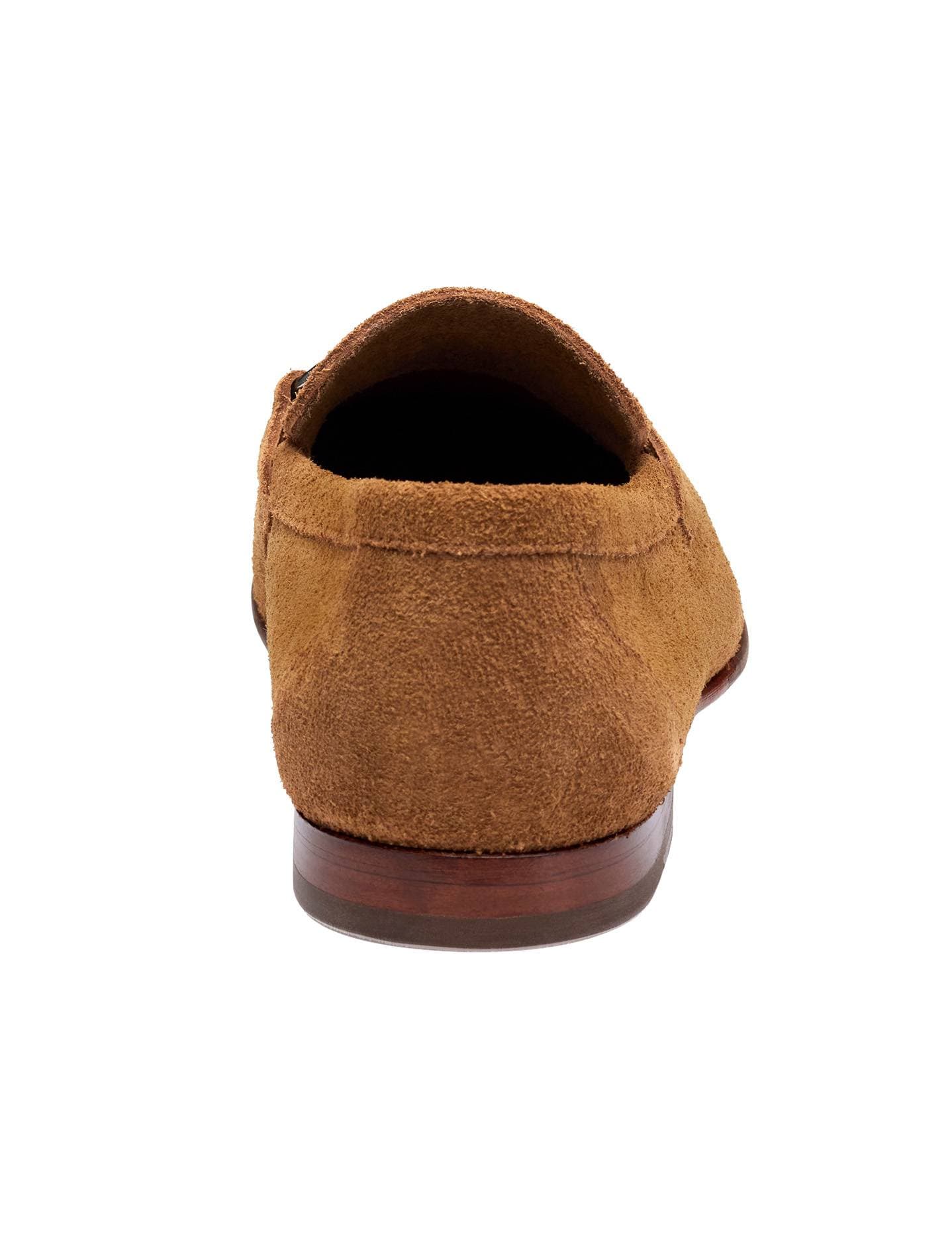 Tobacco Penny Loafer Suede Shoe | Men's - $245.00 - View 3 of 4