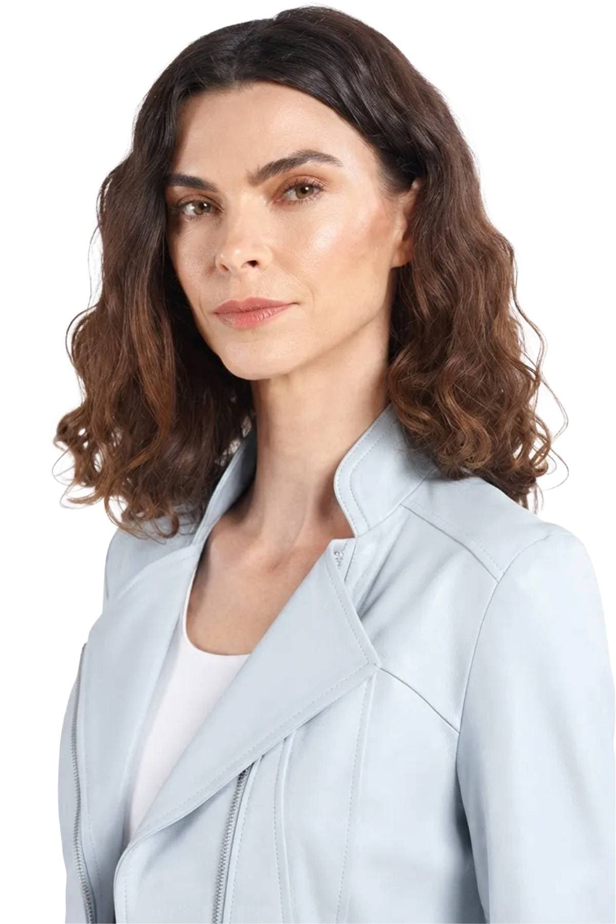 Light Stone Grey Liquid Leather Vegan Jacket | Women's -  - Alternative view 5