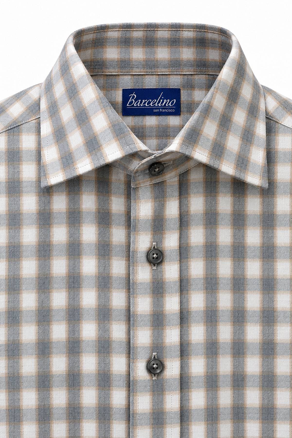 Lightweight Cotton Flannel Plaid Sport Shirt | Men's -  - Alternative view 2