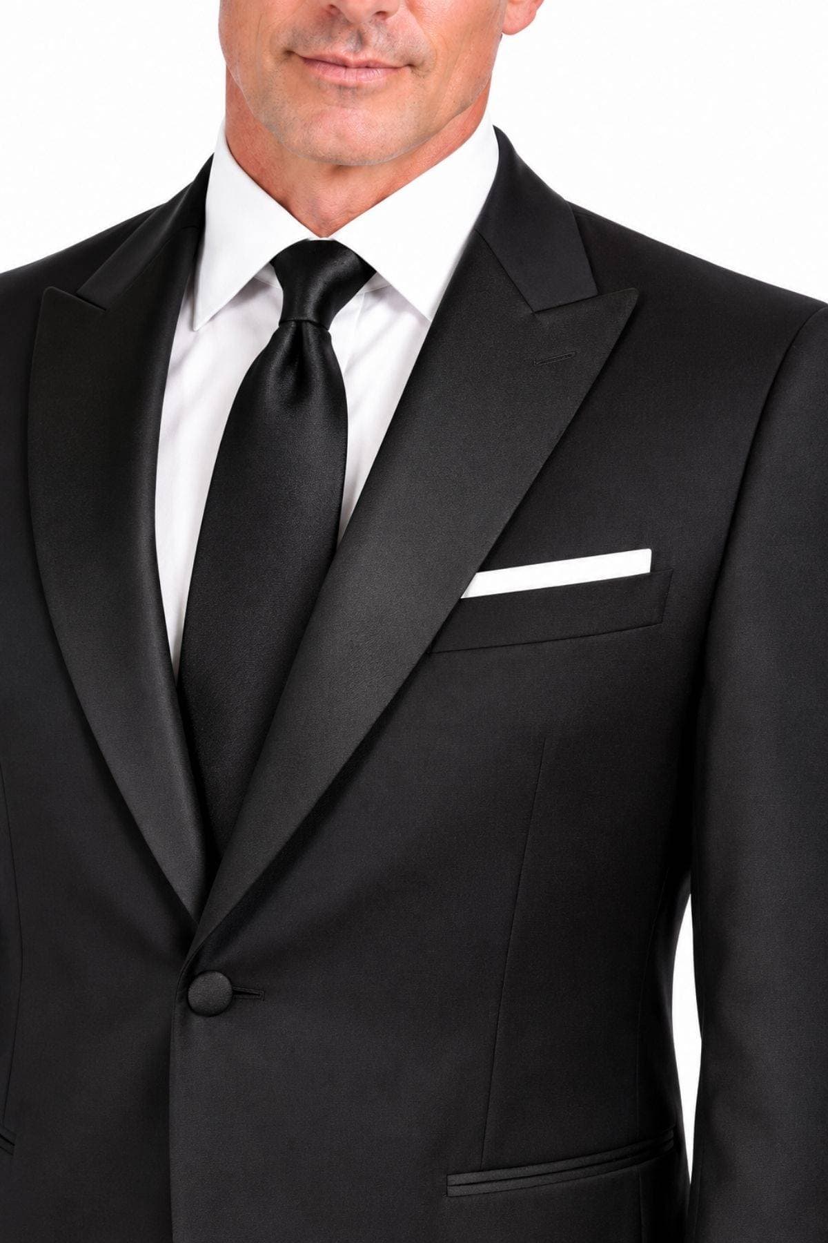 Luxury Italian Super 150s Peak Lapel Tuxedo - $2,765.00 - View 2 of 5