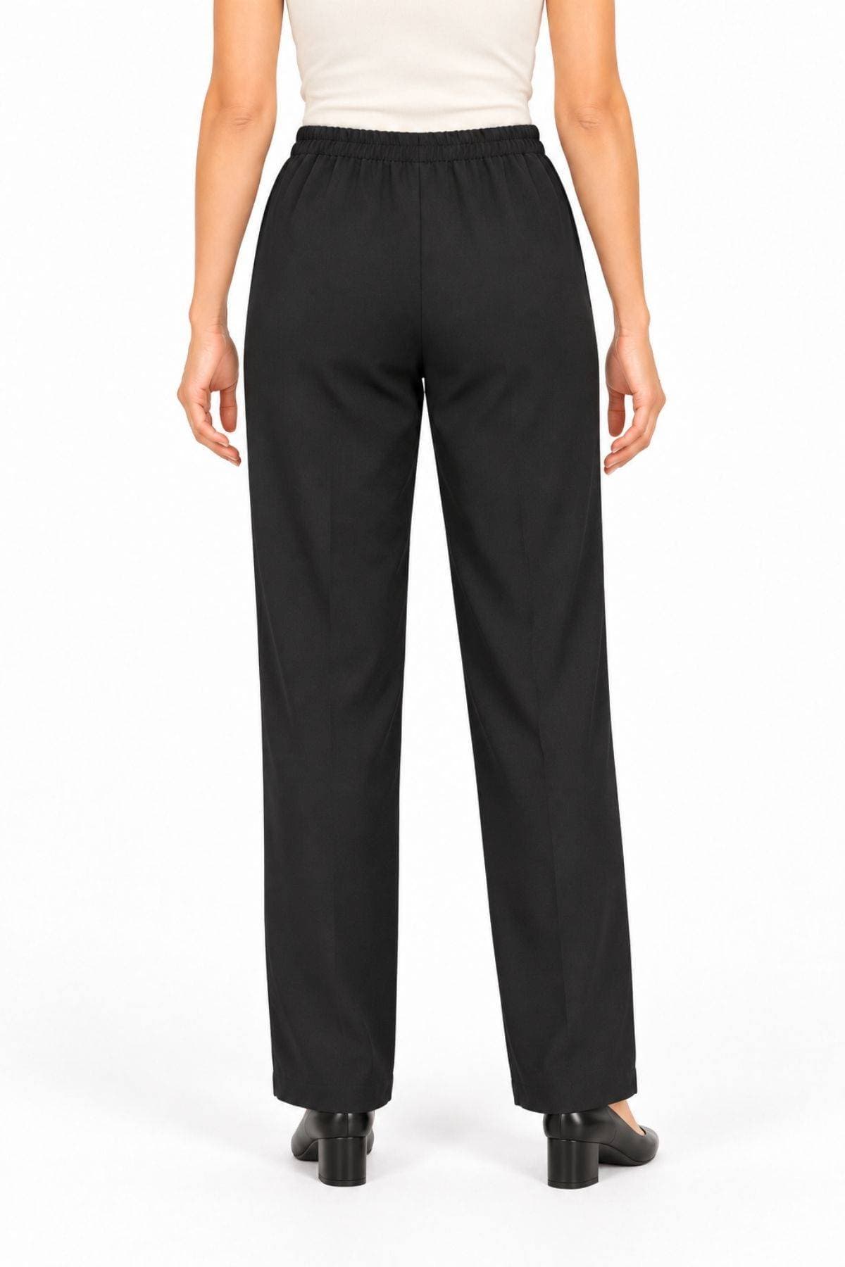 Black Crepe Relaxed Pull-On Pant | Women's -  - Alternative view 3