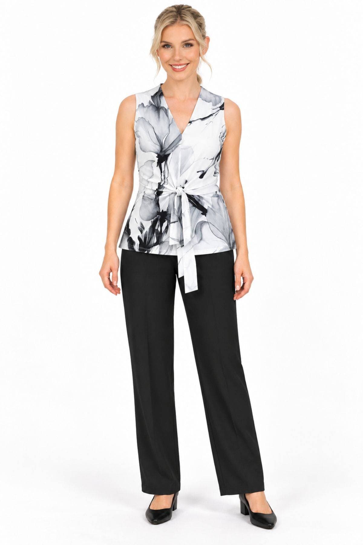 Black Crepe Relaxed Pull-On Pant | Women's -  - Alternative view 4