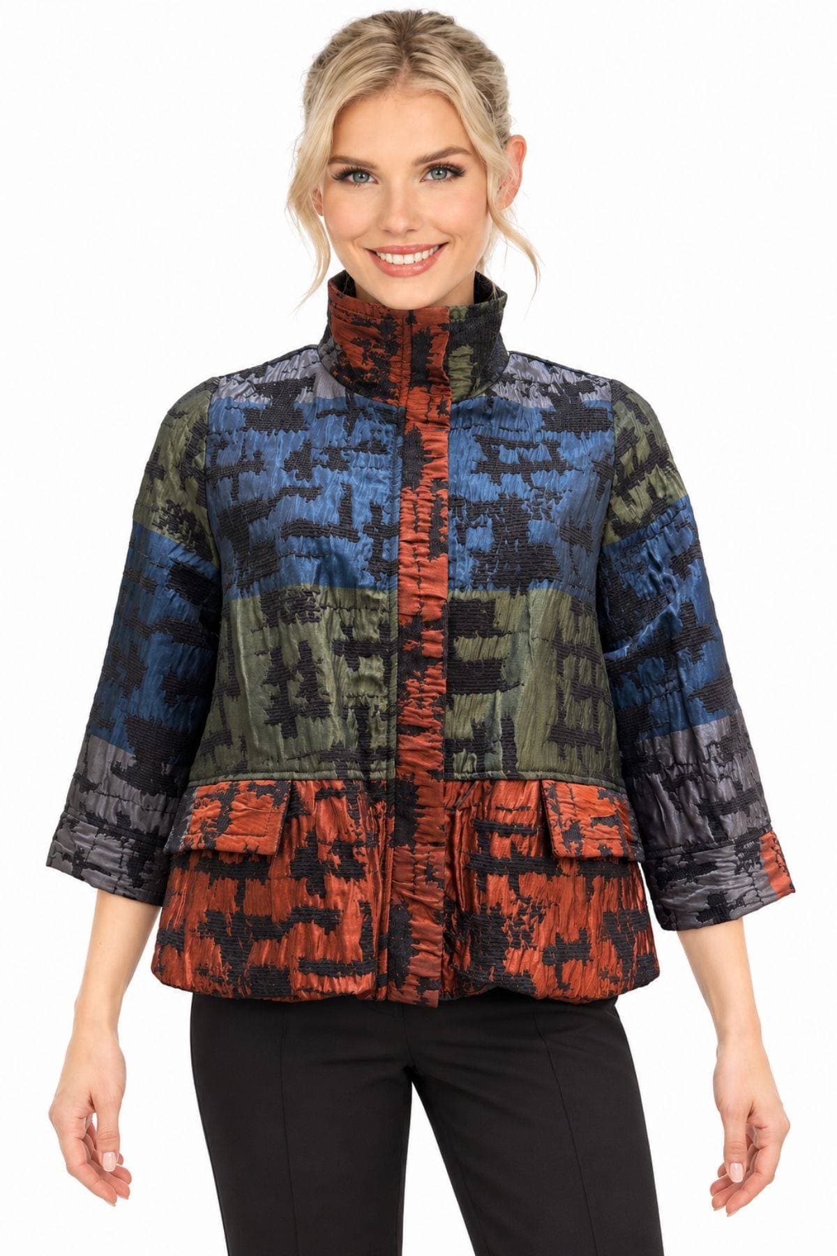 Multi Color Quilted Shirt Jacket | Women's -  - Alternative view 5