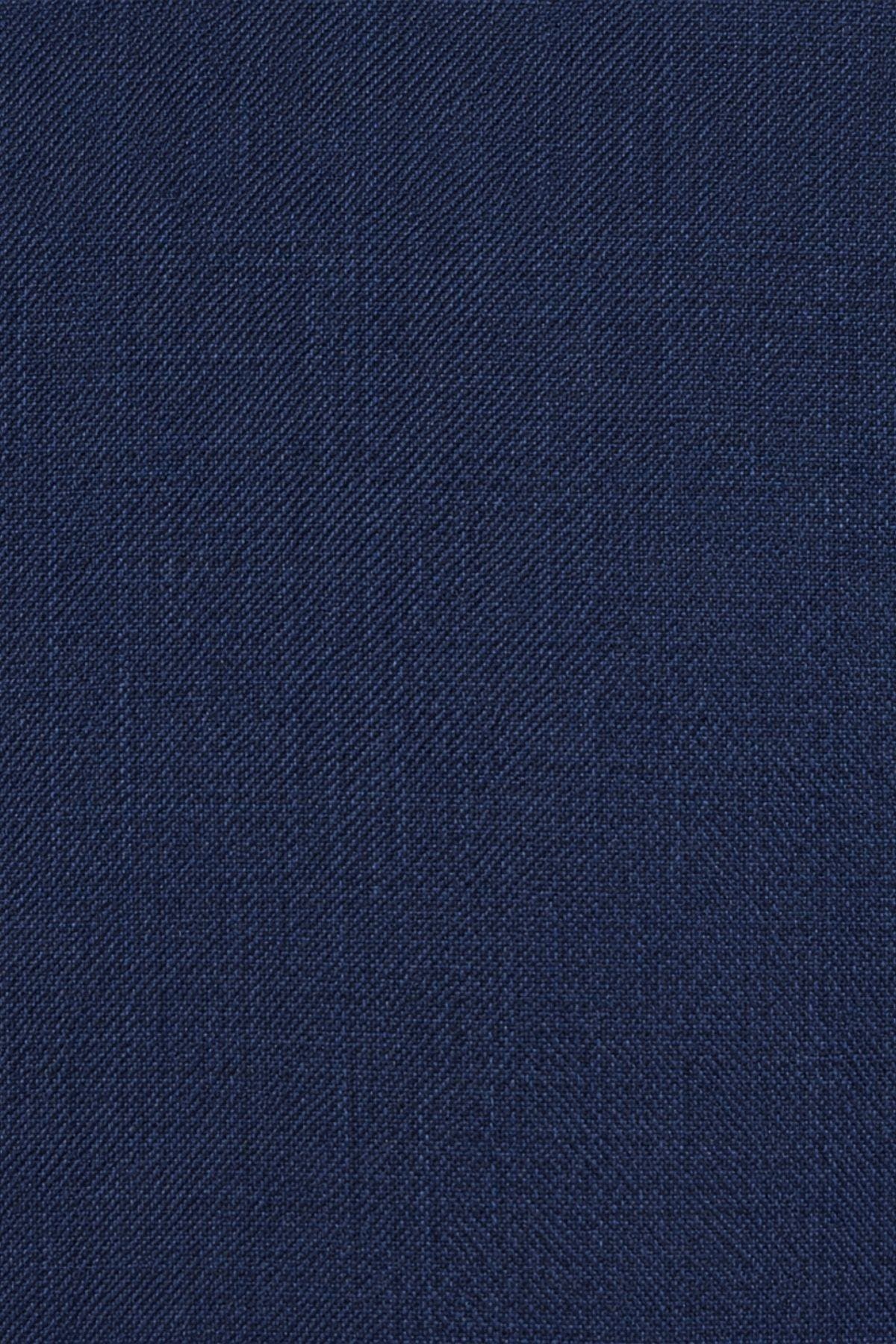 Luxury Italian Super 130s Navy Micro-Check Suit -  - Alternative view 2