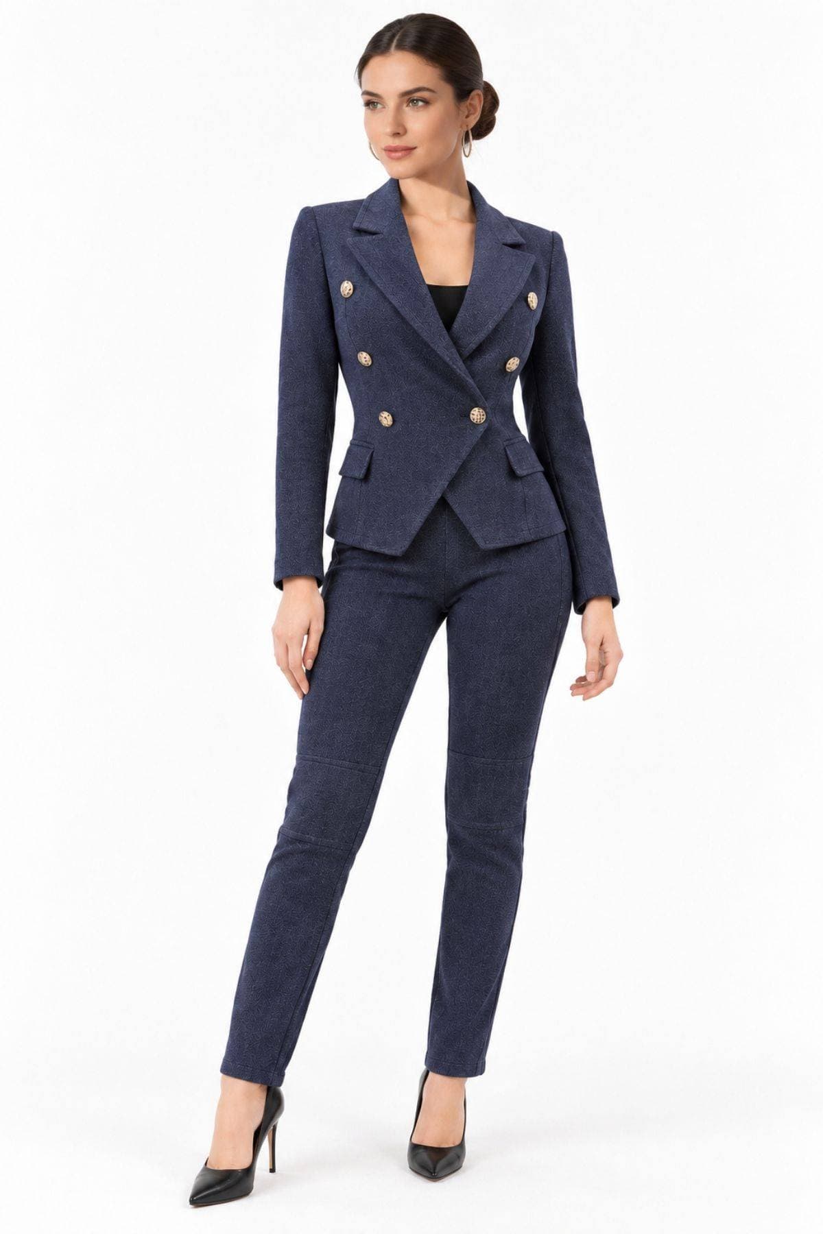 Luxe Stretch Denim Jersey Pull-On Pants | Women's - $195.00 - View 3 of 3