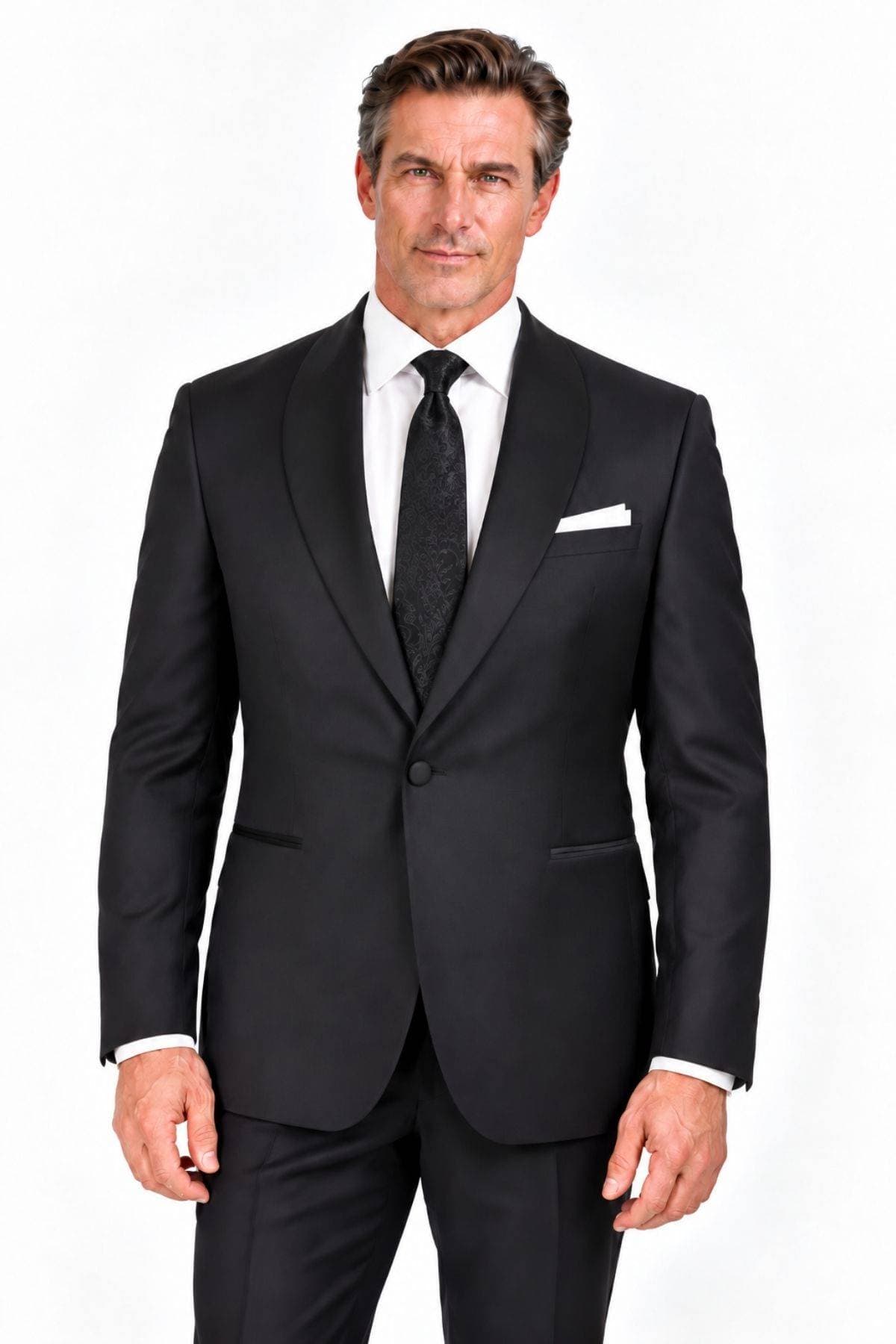 Luxury Italian Super 150s Peak Lapel Tuxedo - $2,765.00 - View 4 of 5