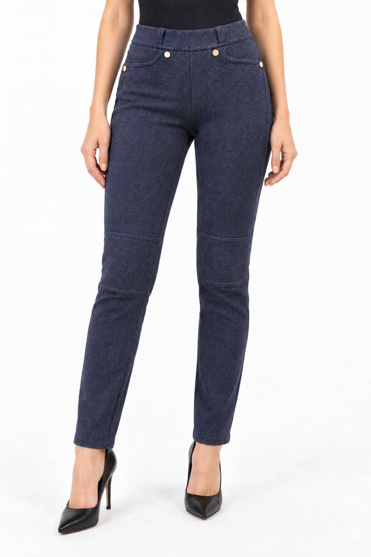 Luxe Stretch Denim Jersey Pull-On Pants | Women's - $195.00 - View 1 of 3