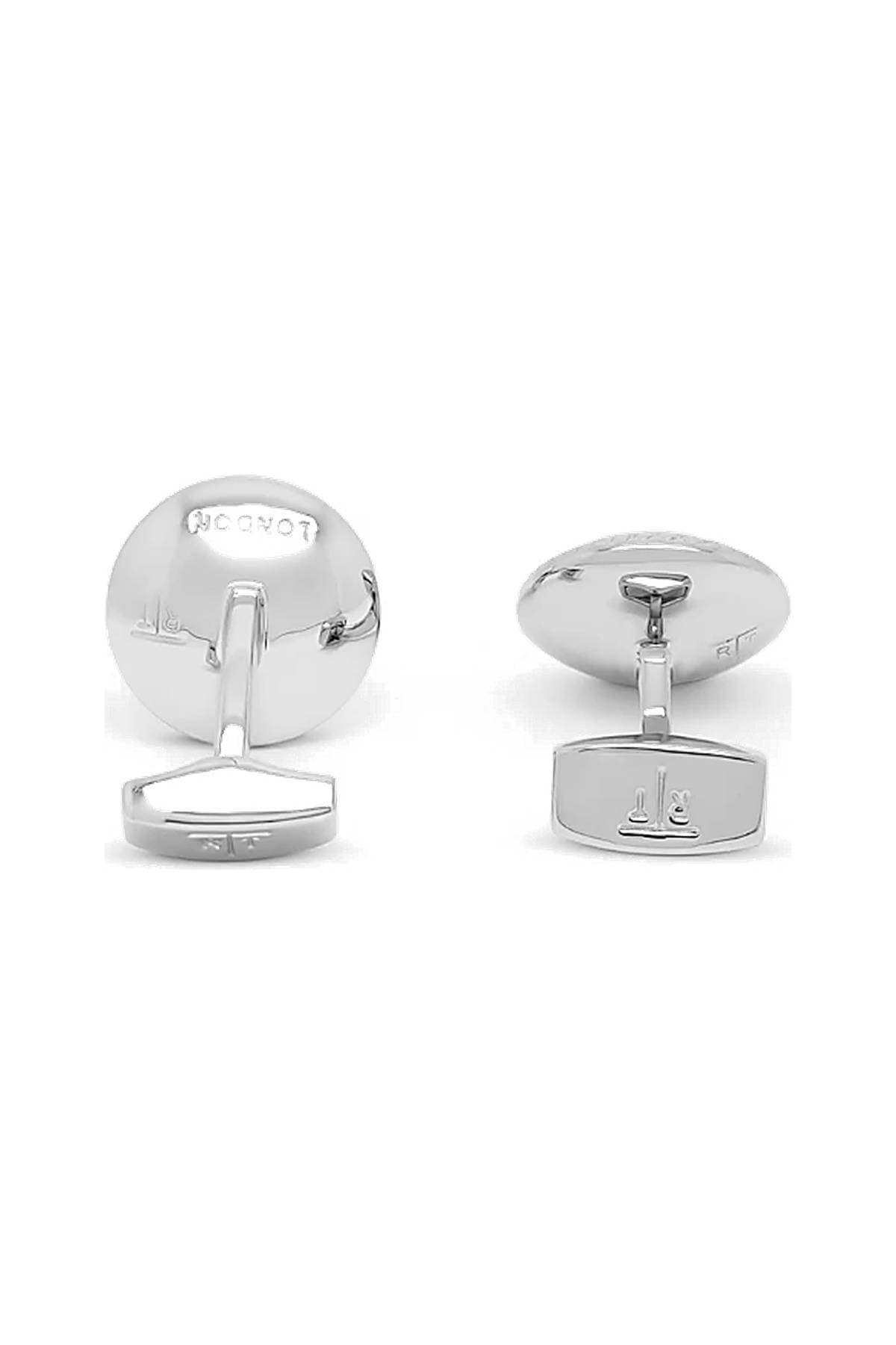 White Mother-of-Pearl Diamond-Pattern Cufflinks -  - Alternative view 3