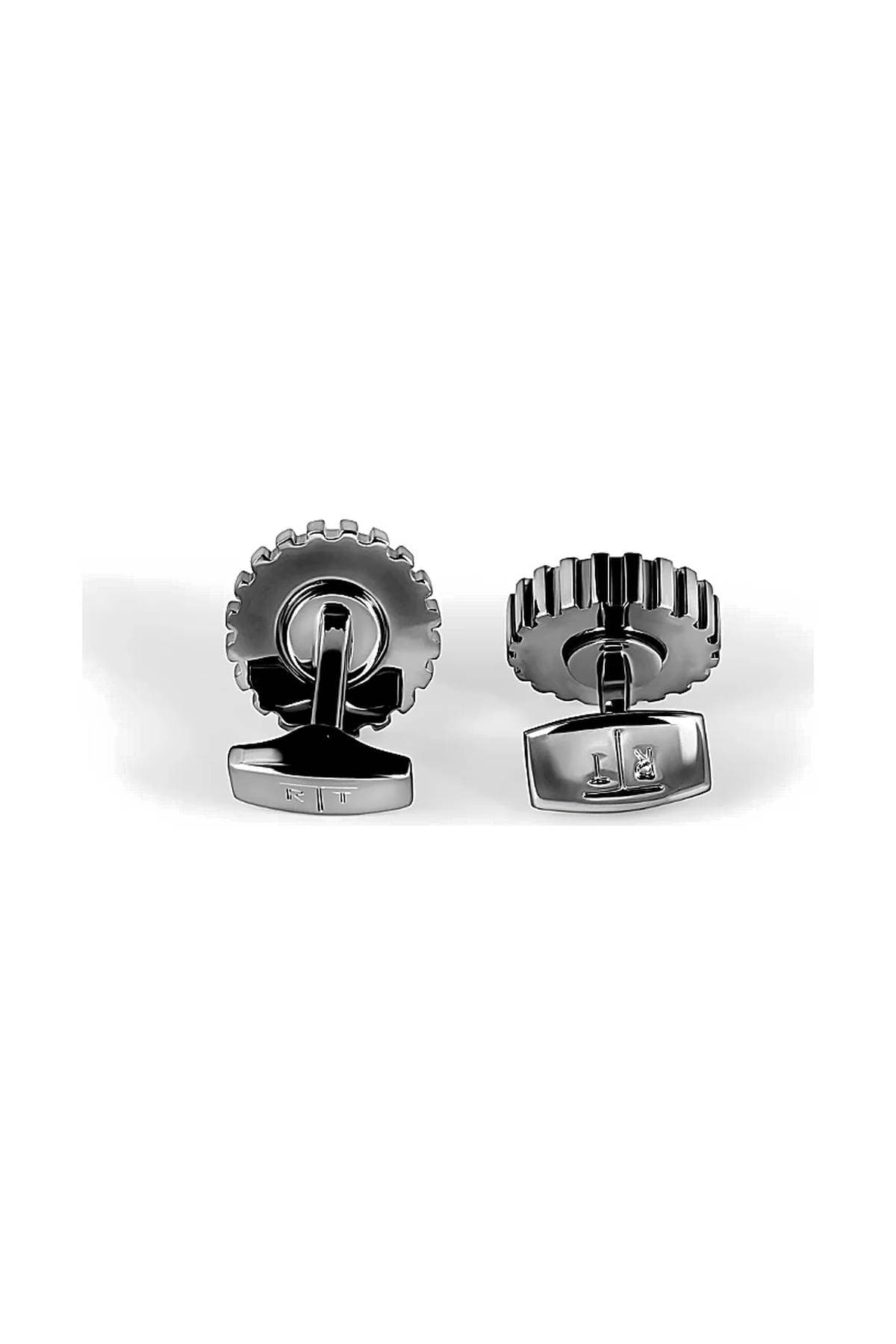 Blue Mother-of-Pearl Rotating Gear Cufflinks -  - Alternative view 3