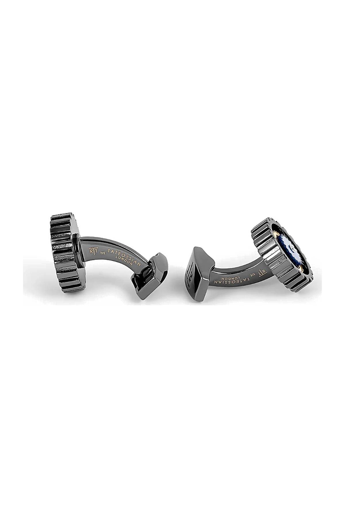 Blue Mother-of-Pearl Rotating Gear Cufflinks -  - Alternative view 4