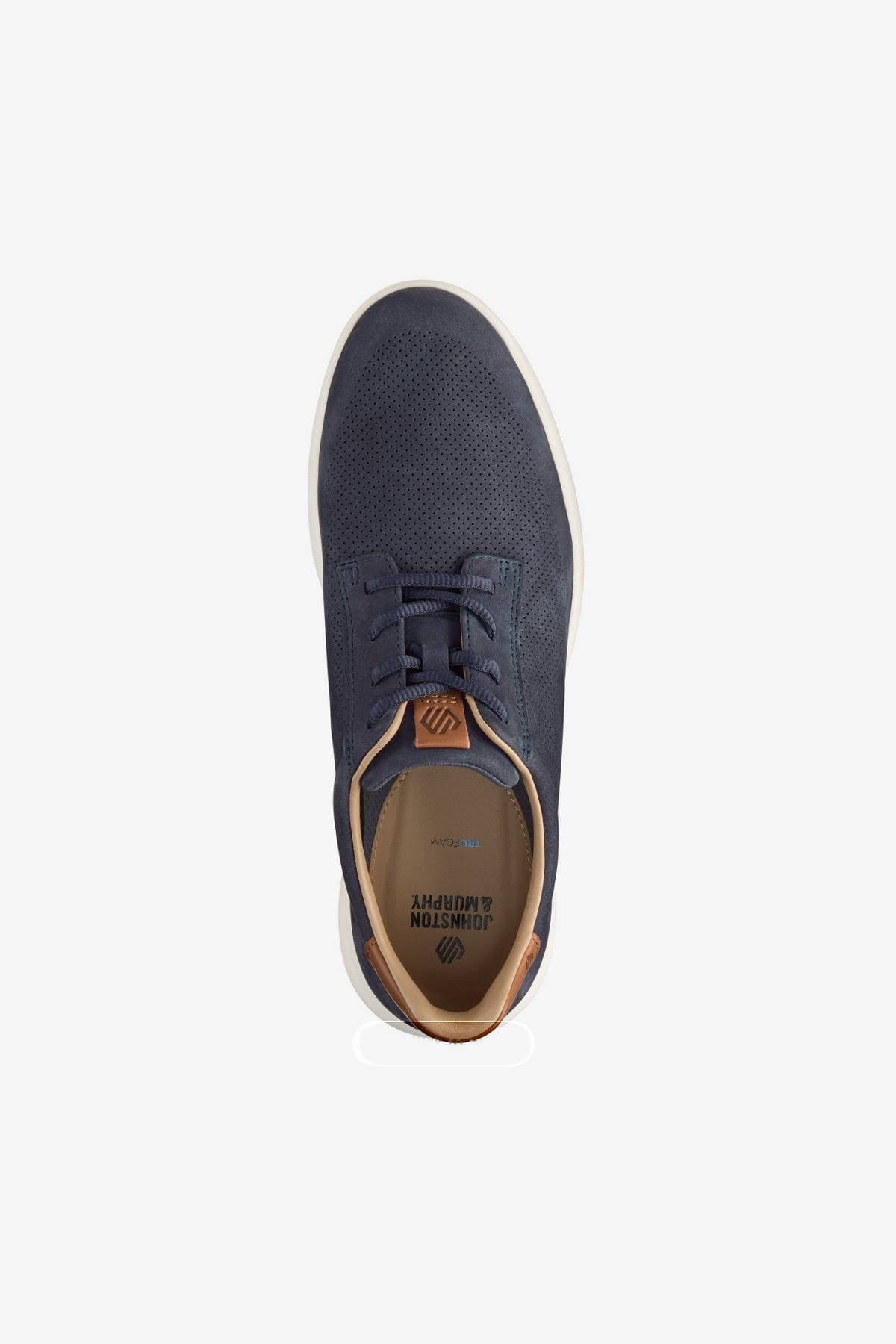 Navy Nubuck Perforated Leather Sneake -  - Alternative view 3