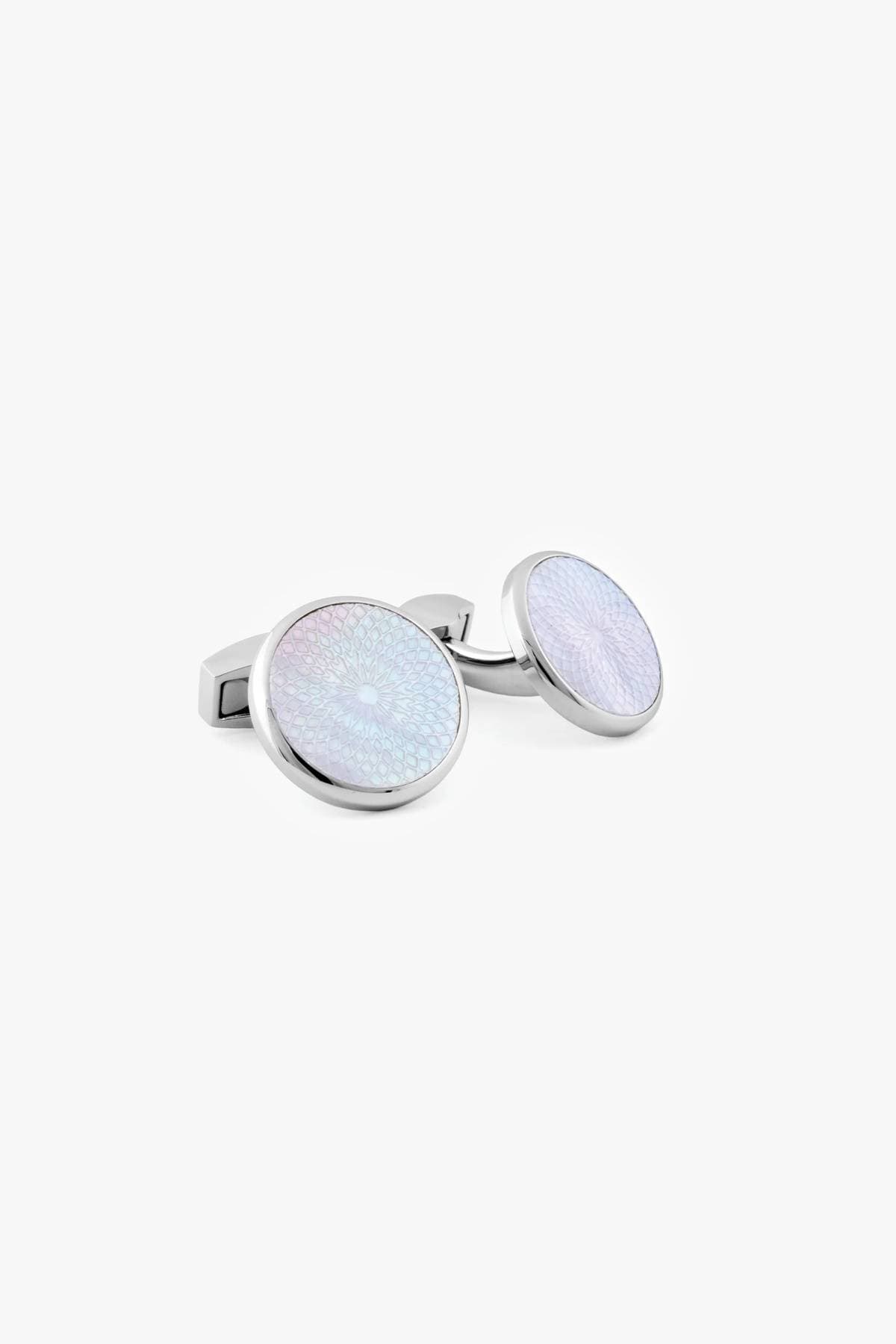 Luminous Engraved Mother-of-Pearl Cufflinks -  - Main product view