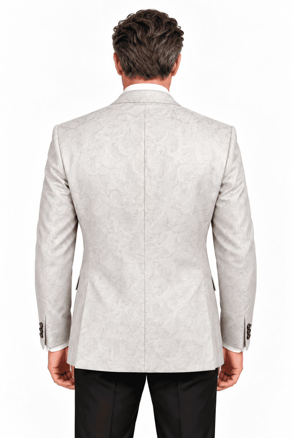 Ravazzolo Italian Tonal Paisley Dinner Jacket – Natural -  - Alternative view 4