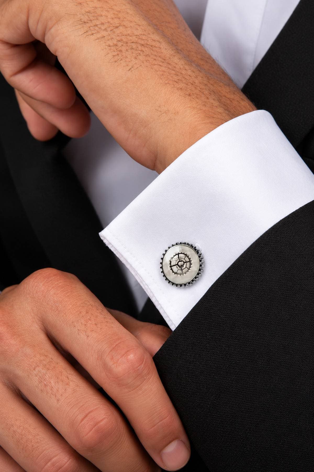 Precision Gear Mother-of-Pearl Cufflinks - $395.00 - View 2 of 4