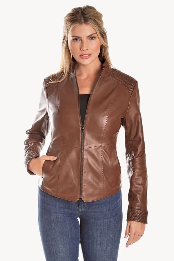 Punto Leather Zip Jacket