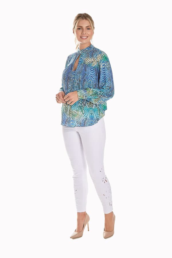 100% Silk Python Print Blouse - $295.00 - View 3 of 3