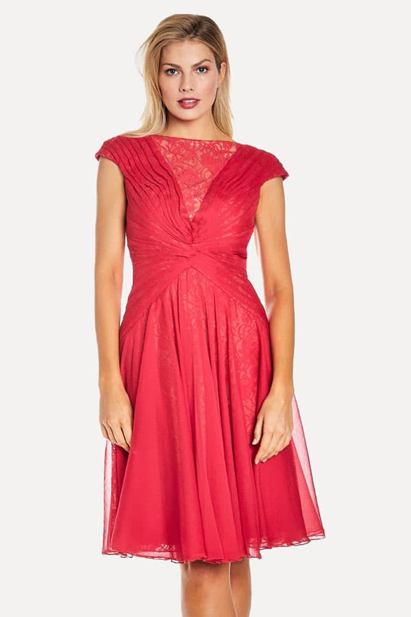 Fushia Chiffon Cocktail Dress