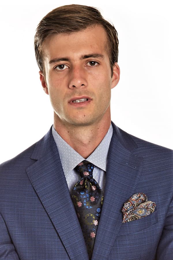 Blue Hopsack Design Sportcoat