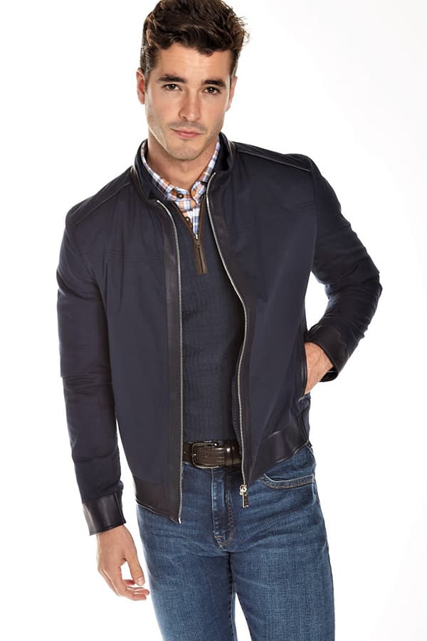 Torras Leather-trim Zip Outwear