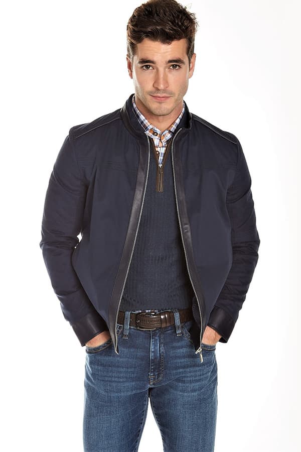 Torras Leather-trim Zip Outwear