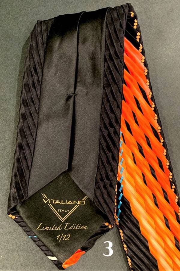 Pancaldi Limited Edition FANTASIA Plisse Silk Tie (*Order Instruction)