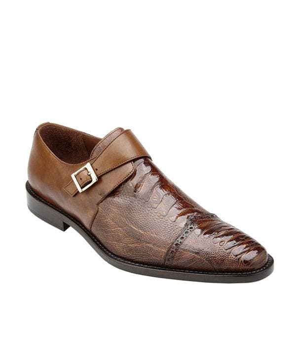 Ostrich Paw and Italian Calf Shoe in Monk Strap Design