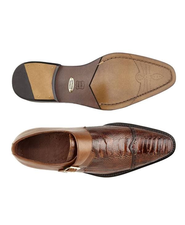 Ostrich Paw and Italian Calf Shoe in Monk Strap Design