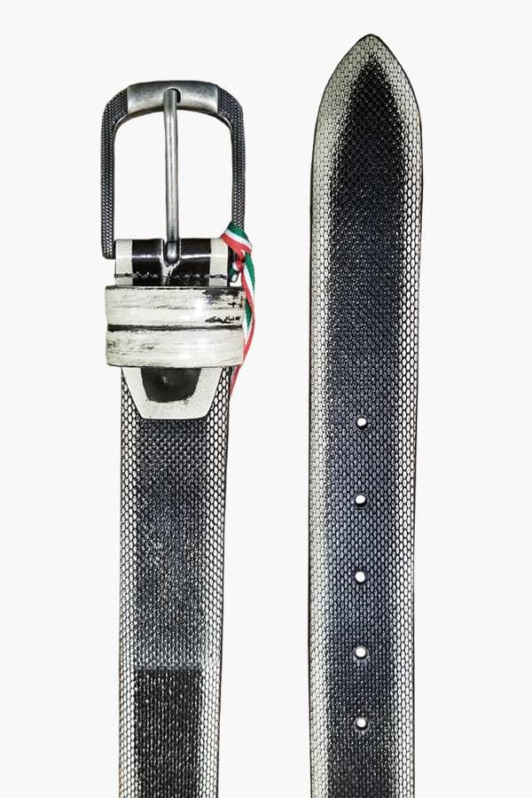Italian Pebble Leather Belt