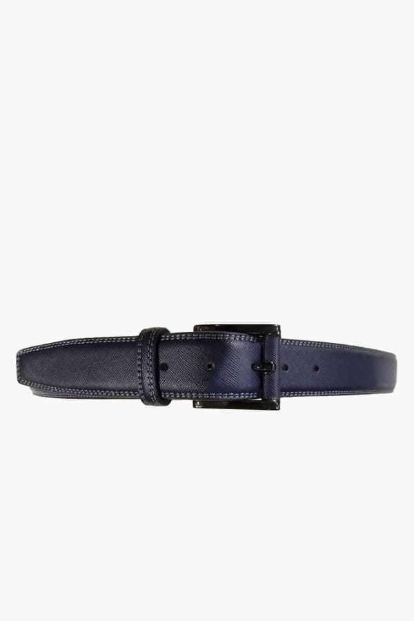 Italian Leather Belt Stamped Pinhead