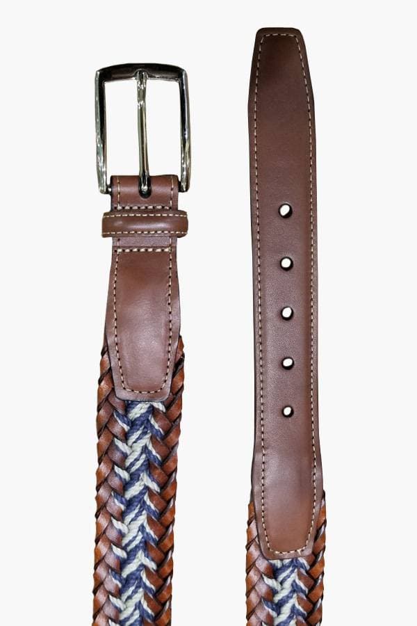 Italian Leather Woven Belt