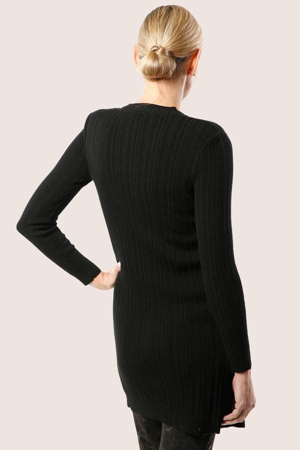 Long Knit Cardigan W/Buttons