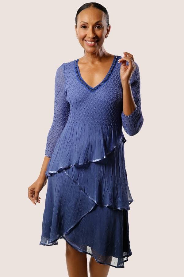 Plisse Vneck Layer dress | Komarov Dress