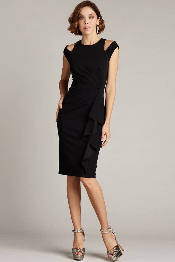 Cold Shoulder Ruffle Shift Dress