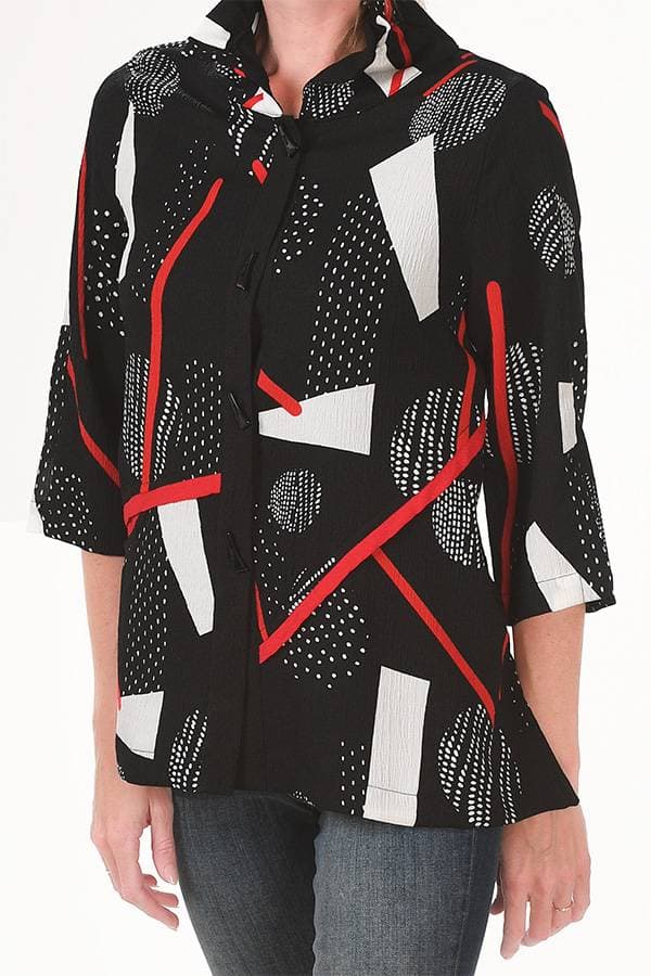 Crinkle Asian Inspired Shirt Jacket