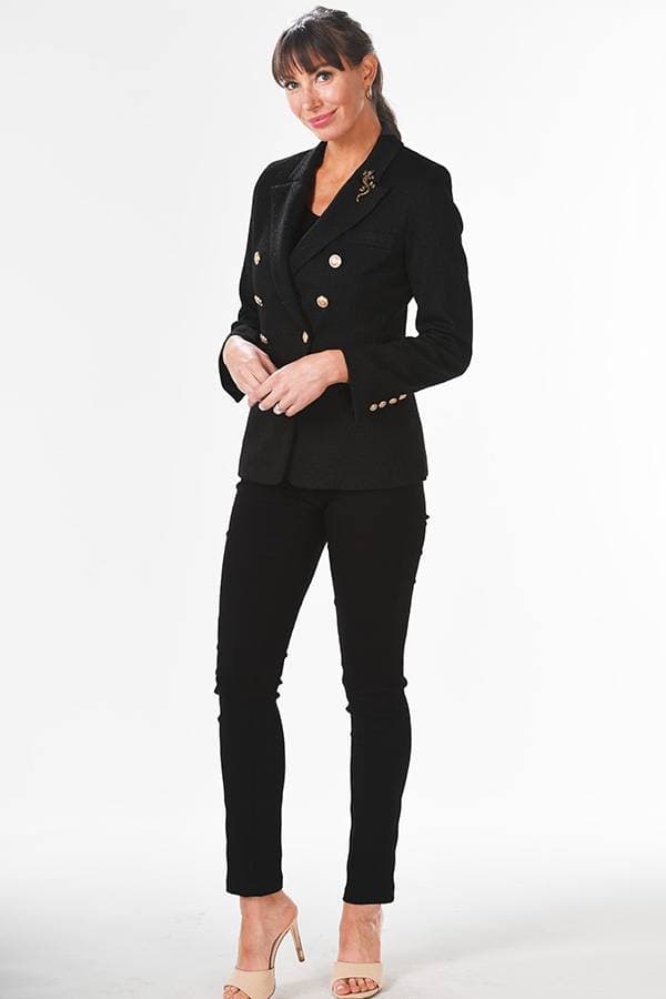Jacket Eve DB Sparkle W/Broach
