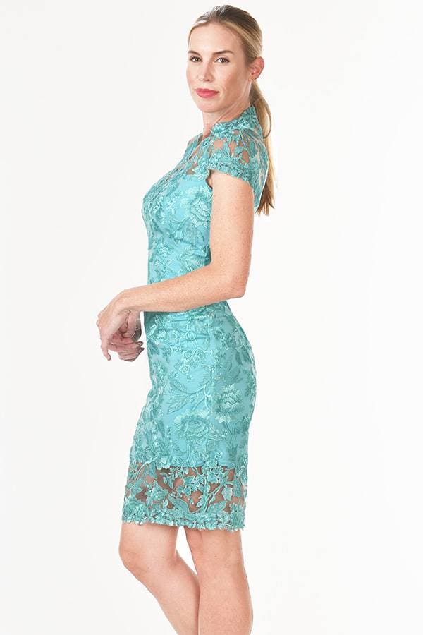 Lace CapSleeve Cocktail Dress