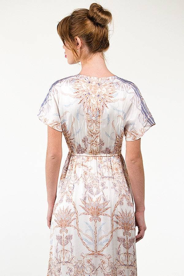 Charmeuse Maxi Print Dress